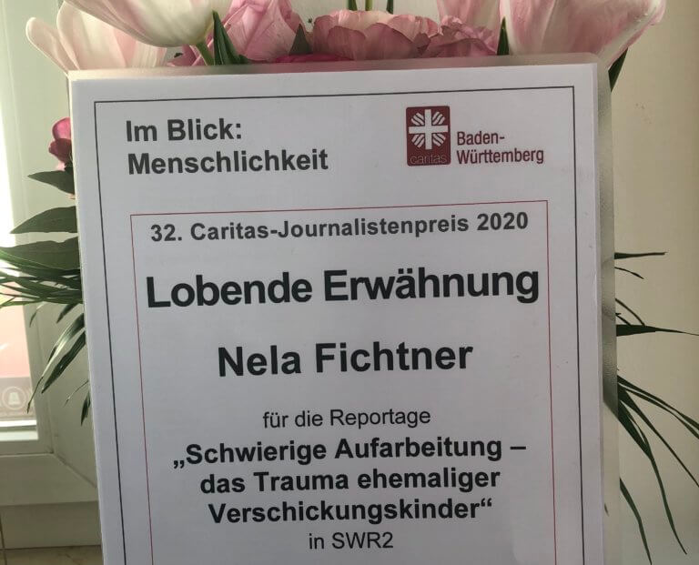 4. Journalistenpreis der Caritas für ein Feature über Verschickungskinder