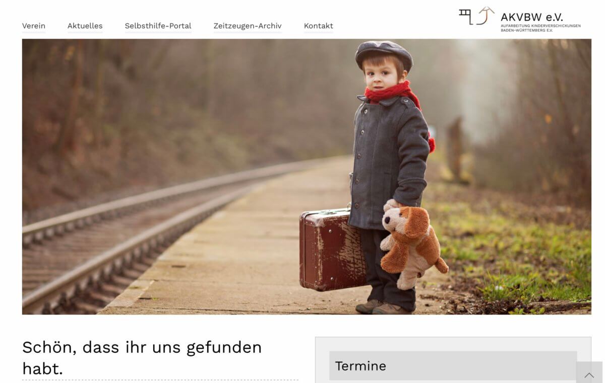 Verein Aufarbeitung Kinderverschickung Baden- Württemberg e.V. ist online – Herzlichen Glückwunsch!