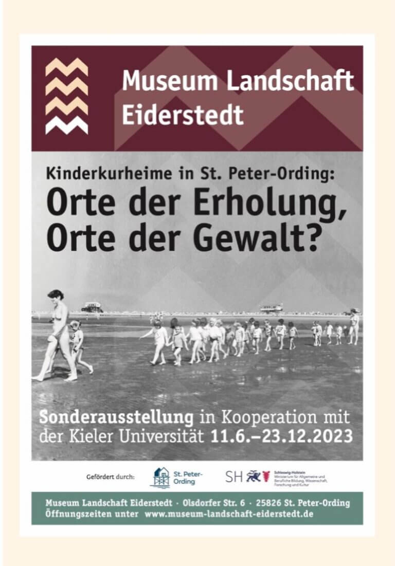 Sonderausstellung zu den Kinder-Verschickungen der 50 – 90er Jahre in St. Peter-Ording im Museum Eiderstedt.