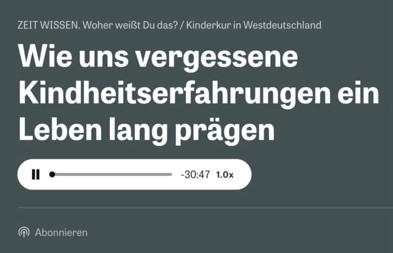 ZEIT WISSEN über Verschickungen