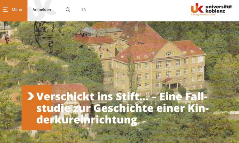 Forschungen der Universität Koblenz im Auftrag des Viktoriastifts Bad Kreuznach