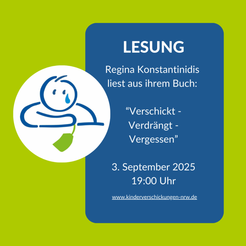 NRW: „Verschickt – Verdrängt – Vergessen“ – Lesung mit Regina Konstantinidis